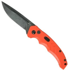 Boker Plus Exclusive Orange Intention II Auto Knife, Dark Stonewash Blade