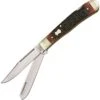 Boker Plus 01BO206 Double Lock Trapper Folding Pocket Knife With Brown Bone Handle -Knives Shop 116841 116870