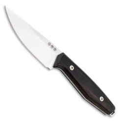 Boker Daily Knives AK1 Grenadill Wood Fixed Blade Knife, Satin Drop Point Blade