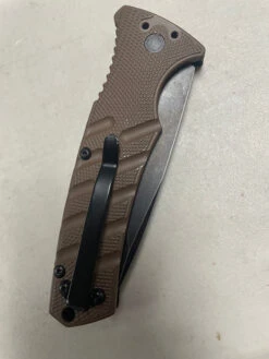 Boker SCRATCH & DENT Plus Coyote Brown Strike Auto, D2 Black Stonewash Blade -Knives Shop 1 39449.1678303066