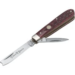 Boker 110744 Razor Jack Red Bone Folding Pocket Knife With Red Handle