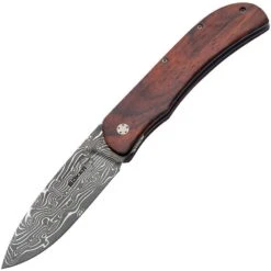 Boker Plus 01BO222DAM Exskelibur I Linerlock Folding Pocket Knife With Brown Wood Handle