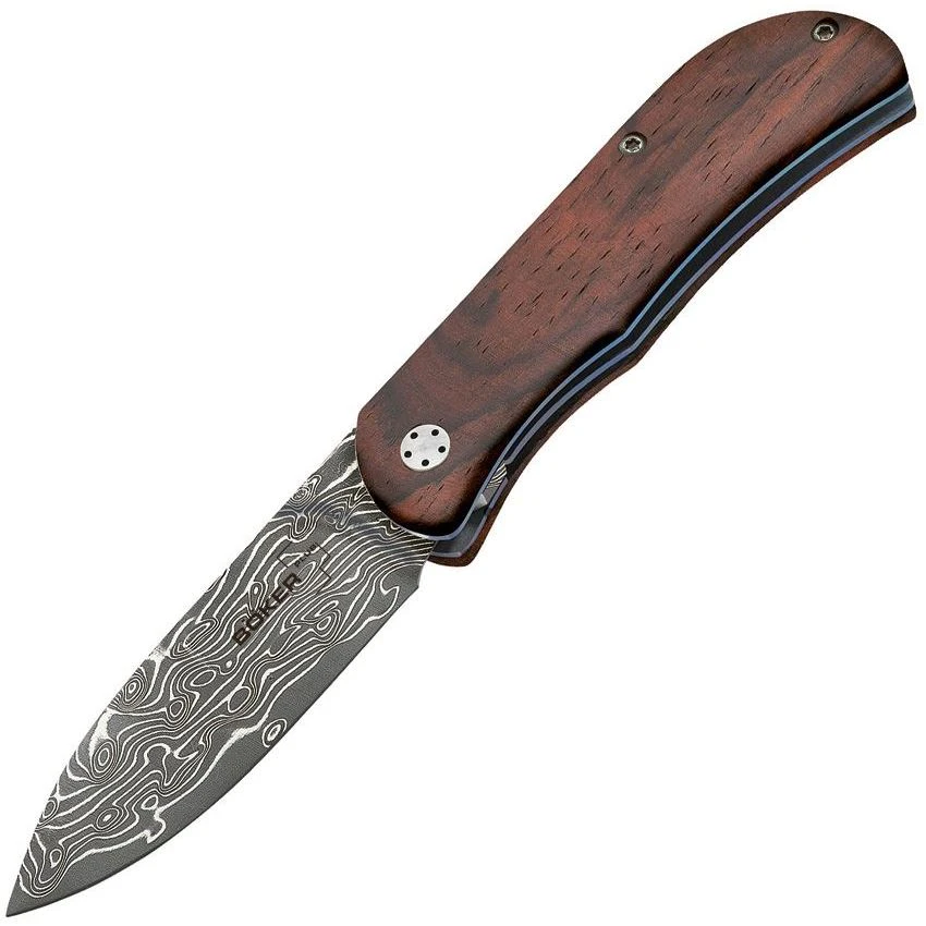 Boker Plus 01BO223DAM Exskelibur II Linerlock Folding Pocket Knife With Brown Wood Handle 3 Boker Plus 01BO223DAM Exskelibur II Linerlock Folding Pocket Knife With Brown Wood Handle