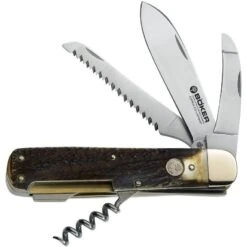 Boker 110649 Hunting Quadro Lockback Folding Pocket Knife