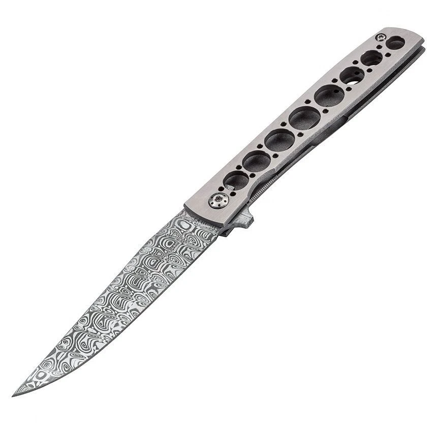 Boker Plus 01BO739DAM Urban Trapper Damascus Knife With Tumbled Finish Titanium Handle 3 Boker Plus 01BO739DAM Urban Trapper Damascus Knife With Tumbled Finish Titanium Handle