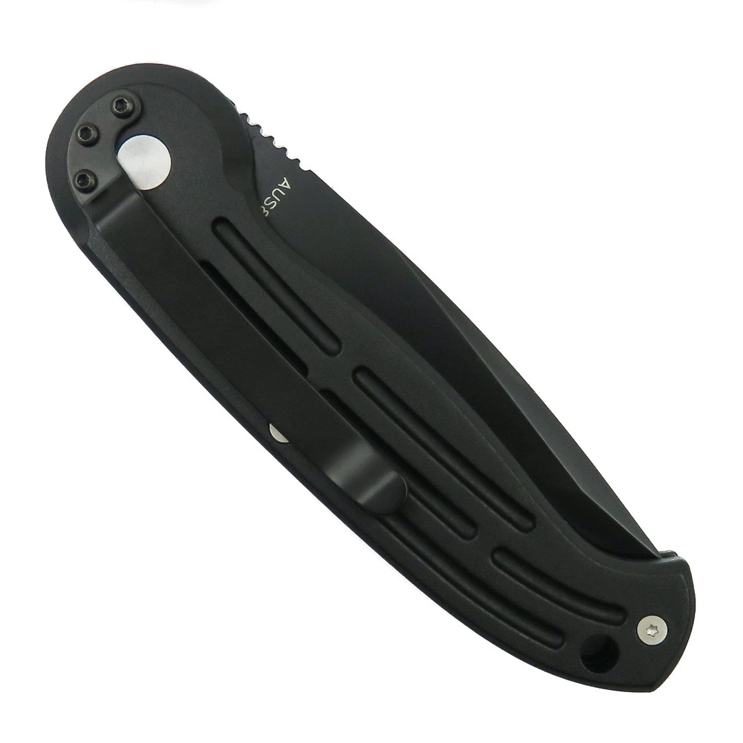 Boker Magnum Black SpeedMaster Auto Knife, Black Tanto Combo Blade 4 Boker Magnum Black SpeedMaster Auto Knife, Black Tanto Combo Blade - Image 2