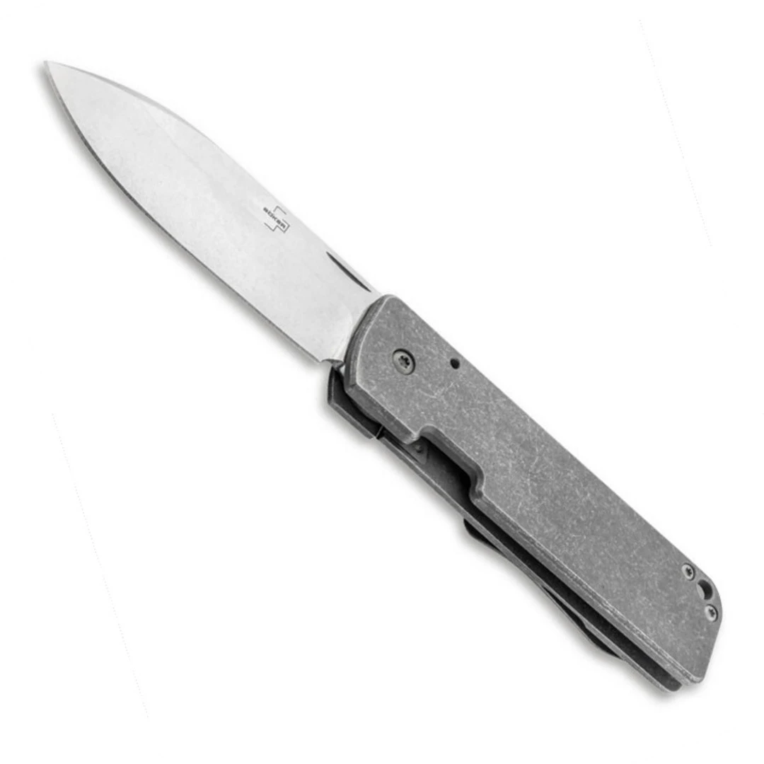Boker Plus Lancer 42 Titanium Folding Knife, Stonewash Blade 3 Boker Plus Lancer 42 Titanium Folding Knife, Stonewash Blade