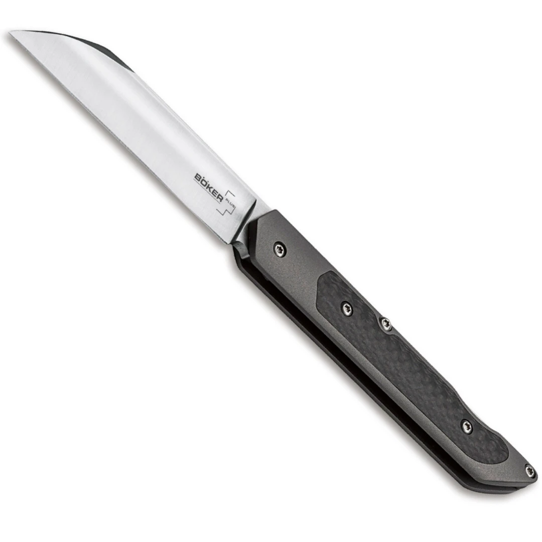 Boker Plus Genios Carbon Fiber/Ti Lockback Knife, Satin 3 Boker Plus Genios Carbon Fiber/Ti Lockback Knife, Satin