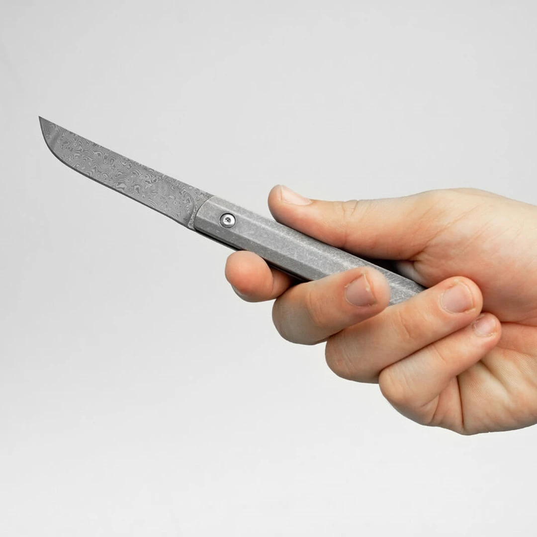 Boker Plus Titanium Matsuno Wasabi Slipjoint Knife, Damascus Blade 5 Boker Plus Titanium Matsuno Wasabi Slipjoint Knife, Damascus Blade - Image 3