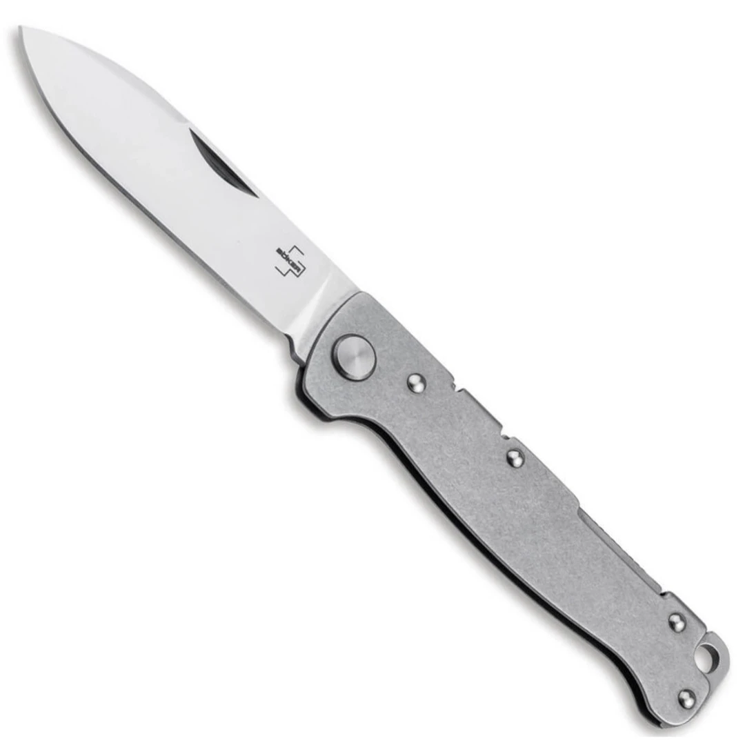 Boker Plus Atlas Backlock Knife, Satin Drop Point Blade 3 Boker Plus Atlas Backlock Knife, Satin Drop Point Blade