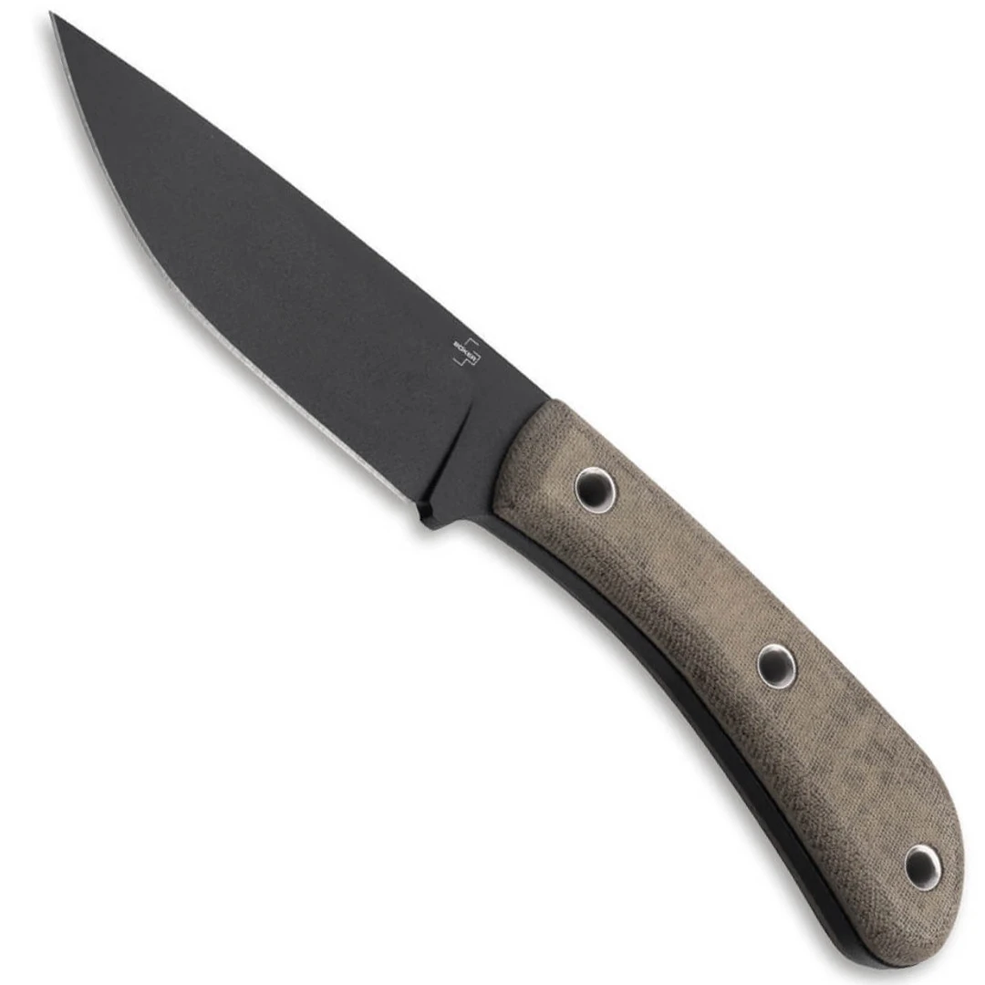 Boker Plus Little Rok Fixed Blade Knife, Black Blade 3 Boker Plus Little Rok Fixed Blade Knife, Black Blade