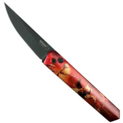 Boker Red Frazetta Badaxe Kwaiken Auto Knife, Black Blade