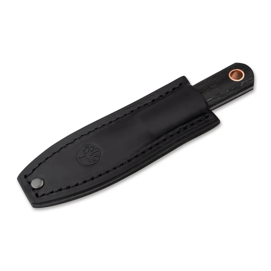 Boker Burnley Barlow BFF Damast Fixed Blade Knife, Bog Oak Handle 4 Boker Burnley Barlow BFF Damast Fixed Blade Knife, Bog Oak Handle - Image 2