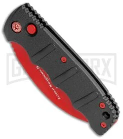 Boker Kalashnikov Black Widow Automatic Knife - Hawkbill Red Plain -Knives Shop Boker Black Widow Hawkbill Kalashnikov Auto Black Red 01KALS70NSOI BHQ 103274 jr spine large