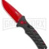 Boker Plus Black Widow Strike Automatic Knife - Drop Point Red -Knives Shop Boker Black Widow Strike Drop DP Black Red 01BO434NSOI BHQ 97030 jr large