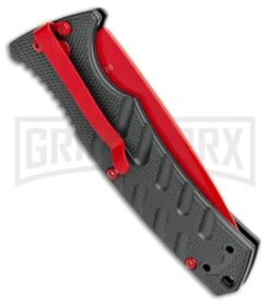 Boker Plus Black Widow Strike Automatic Knife - Drop Point Red -Knives Shop Boker Black Widow Strike Drop DP Black Red 01BO434NSOI BHQ 97030 jr side large
