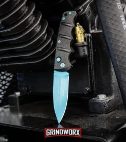 Boker Kalashnikov Automatic Knife - D2 Dagger Electric Blue Plain -Knives Shop Boker Blue Scorpion Kalashnikov Dagger Automatic Knife Electric Blue BHQ 95400 kp motor web large