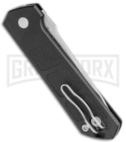 Boker Kihon Black Automatic Knife - Stonewash Plain -Knives Shop Boker Burnley Kihon DP Auto SW BHQ 101389 jr side large