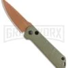 Boker Kihon OD Green Automatic Knife - Copper Plain -Knives Shop Boker Burnley Kihon Desert Warrior DP Auto Copper D2 01BO955NSOI BHQ 101391 jr large