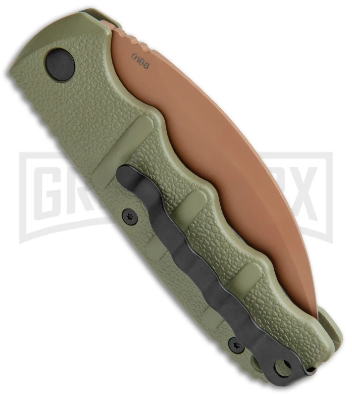Boker Kalashnikov Desert Warrior Hawkbill Automatic Knife - Copper Plain 5 Boker Kalashnikov Desert Warrior Hawkbill Automatic Knife - Copper Plain - Image 3