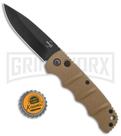 Boker Kalashnikov Coyote Brown Automatic Knife - Drop Point Black Plain -Knives Shop Boker Kalashnikov Auto Coyote D2 Black BHQ 144762 jr bottlecap large