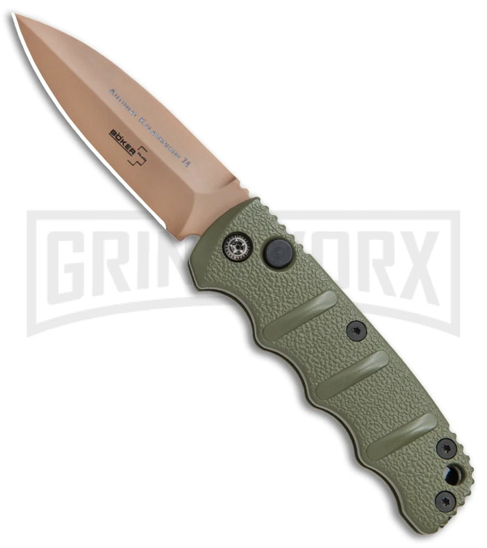 Boker Desert Warrior Mini Kalashnikov OD Green Automatic Knife - Copper Plain 3 Boker Desert Warrior Mini Kalashnikov OD Green Automatic Knife - Copper Plain