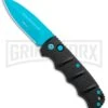 Boker Kalashnikov Automatic Knife - D2 Dagger Electric Blue Plain 2 Boker Kalashnikov Automatic Knife - D2 Dagger Electric Blue Plain -Knives Shop Boker Kalashnikov Black Widow Blue jr large