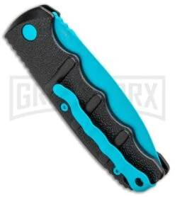 Boker Kalashnikov Automatic Knife - D2 Dagger Electric Blue Plain -Knives Shop Boker Kalashnikov Black Widow Blue jr side large