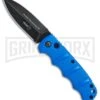 Boker Kalashnikov Blue Automatic Knife - Dagger Smokewash Plain -Knives Shop Boker Kalashnikov Dagger Auto Blue Black 01KALS32N BHQ 75530 jr 2 large