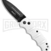 Boker Imperial Kalashnikov White Automatic Knife - D2 Dagger Black Plain -Knives Shop Boker Kalashnikov Dagger Auto White Black 01KALS34N BHQ 75529 jr 3 large