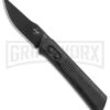 Boker Lundquist Alluvial Black Aluminum Automatic Knife - Black Plain -Knives Shop Boker Lundquist Alluvial Auto Black Aluminum Black BHQ 125068 jr large