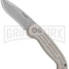 Boker Magnum Speedmaster Champagne Automatic Knife - Bead Blast Plain 2 Boker Magnum Speedmaster Champagne Automatic Knife - Bead Blast Plain -Knives Shop Boker Magnum DP Auto Champagne BB 01BO007 BHQ 0099 jr large