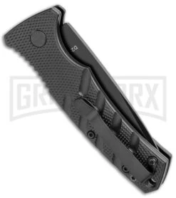 Boker Mini Strike Automatic Knife Black - Drop Point Black Plain 8 Boker Mini Strike Automatic Knife Black - Drop Point Black Plain -Knives Shop Boker Mini Strike Auto Black Black 01BO436NSOI BHQ 99629 jr side large