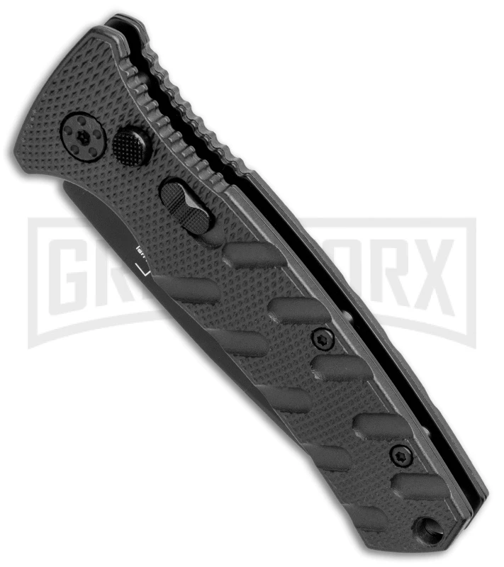 Boker Mini Strike Automatic Knife Black - Drop Point Black Plain 4 Boker Mini Strike Automatic Knife Black - Drop Point Black Plain - Image 2