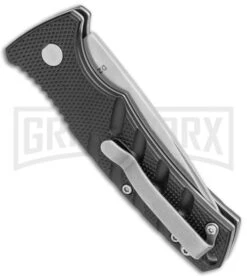 Boker Mini Strike Automatic Knife Black - Drop Point Stonewash Plain -Knives Shop Boker Mini Strike Auto Black SW 01BO435NSOI BHQ 99628 jr side large