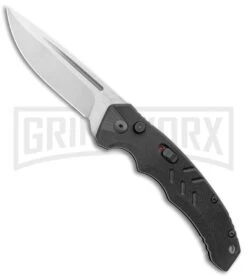 Boker Plus Intention II Automatic Folding Knife Black - Stonewash Drop Point