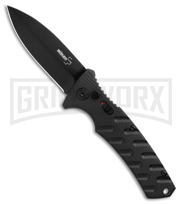 Boker Plus Strike Manual Knife - Dagger Black Plain 3 Boker Plus Strike Manual Knife - Dagger Black Plain