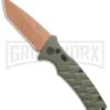 Boker Plus Strike Desert Warrior OD Green Automatic Knife - Tanto Copper Plain -Knives Shop Boker Plus Strike Tanto Desert Warrior OD Green copper BHQ 68520 jr large