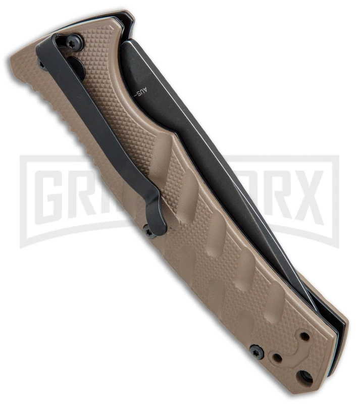 Boker Plus Strike Coyote Brown Automatic Knife - D2 Drop Point Black SW 5 Boker Plus Strike Coyote Brown Automatic Knife - D2 Drop Point Black SW - Image 3