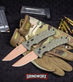 Boker Plus Strike Desert Warrior OD Green Automatic Knife - D2 Drop Point Copper 19 Boker Plus Strike Desert Warrior OD Green Automatic Knife - D2 Drop Point Copper -Knives Shop Boker Strike Drop Point Desert Warrior Automatic Knife OD Green Copper BHQ 70998 kp tactical webv large