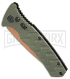 Boker Plus Strike Desert Warrior OD Green Automatic Knife - D2 Drop Point Copper 13 Boker Plus Strike Desert Warrior OD Green Automatic Knife - D2 Drop Point Copper -Knives Shop Boker Strike drop point Desert Warrior OD Green copper BHQ 70998 er spine large