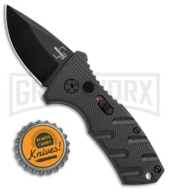 Boker Stubby Strike Black Automatic Knife CA Legal - Black -Knives Shop Boker Stubby Strike CA Legal Auto Black 01BO441NSOI BHQ 99647 jr bottlecap large