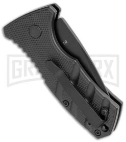 Boker Stubby Strike Black Automatic Knife CA Legal - Black -Knives Shop Boker Stubby Strike CA Legal Auto Black 01BO441NSOI BHQ 99647 jr side large