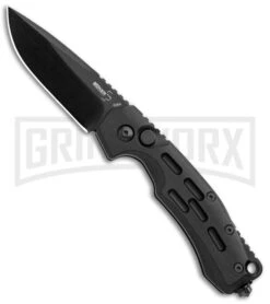 Boker Thunder Storm Automatic Knife Black - Black Plain