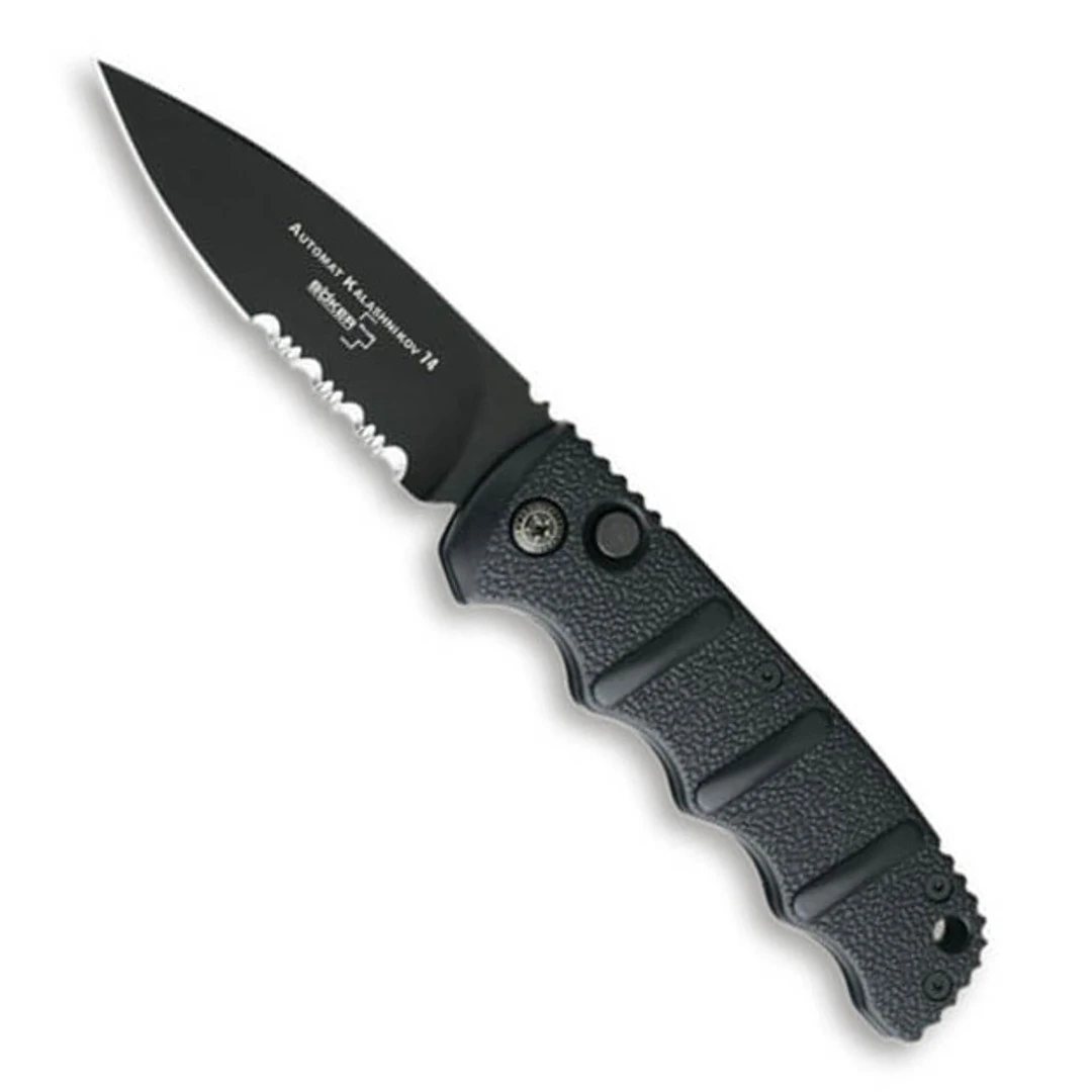 Boker Kalashnikov 74 Auto Knife, D2 Black Combo Blade 3 Boker Kalashnikov 74 Auto Knife, D2 Black Combo Blade