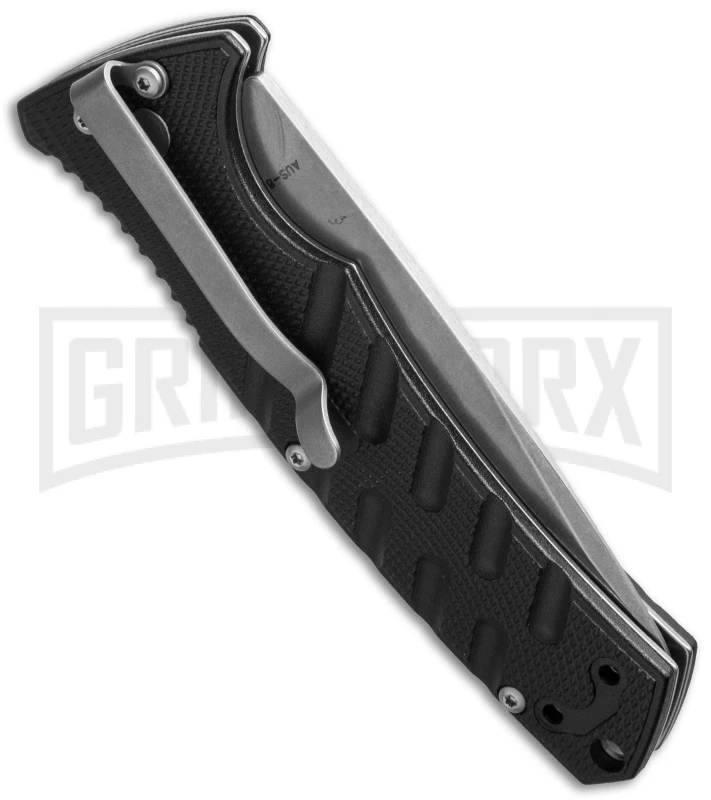 Boker Plus Strike Automatic Knife - Drop Point Stonewash Plain 5 Boker Plus Strike Automatic Knife - Drop Point Stonewash Plain - Image 3