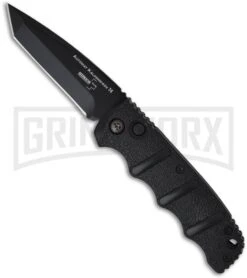 Boker Kalashnikov Black Automatic Knife - Tanto Black Plain